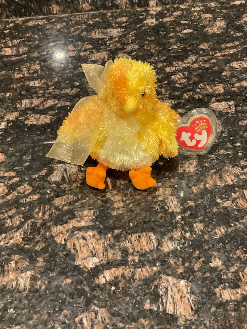 Ty Beanie Baby Yellow Chick Plush - Small Yellow Easter Chick